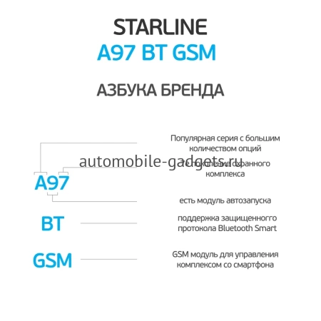 Сигнализация с автозапуском StarLine A97 BT GSM
