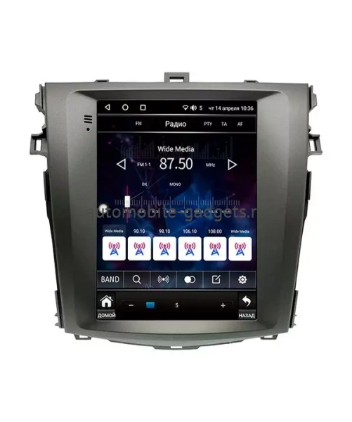 Wide Media KS5038QR-3/32 (Tesla style) штатная магнитола для Toyota Corolla 2006-2013 на Android 10 с 3Gb, DSP, 4G