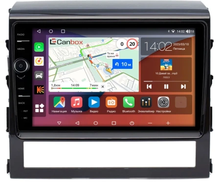 Toyota Land Cruiser 200 2015-2021 Canbox H-Line 7842-9047 на Android 10 (4G-SIM, 4/32, DSP, QLed)
