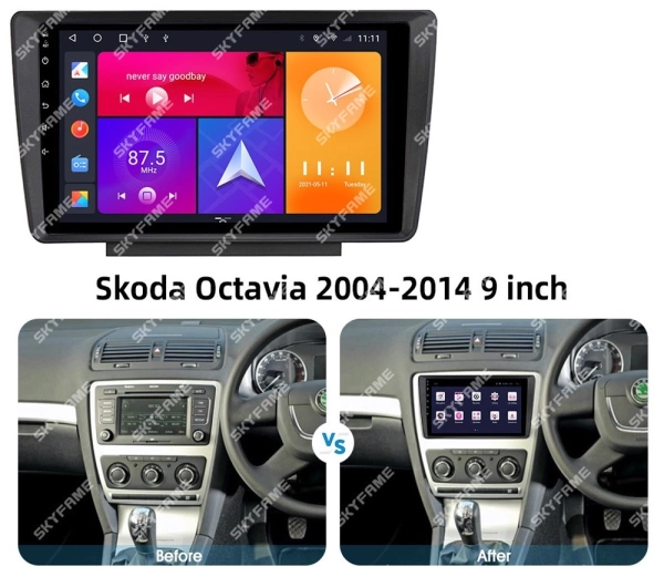 Carmedia SF-9920-PH-9009-6128-2K-TS20 Штатная магнитола для Skoda Octavia A5 (2004-2013), Yeti 2009-2018 (Swing/Bolero) на Android 13 c 6GB, DSP, 4G