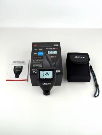 rDevice PODBOR 001/ ПОДБОР 001 Профессиональный толщиномер c датчиком оцинковки и самокалибровкой