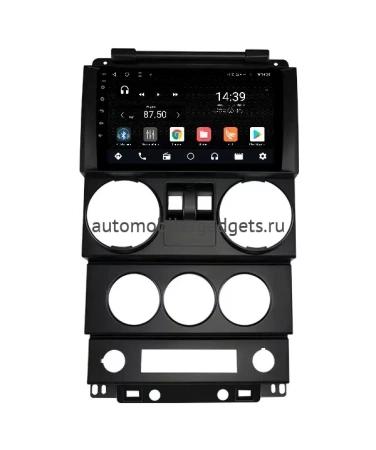 NaviPilot DROID10 ULTRA MAX 360 штатная магнитола для Jeep Wrangler 2007-2010 на Android 10 с 8Gb, DSP, 4G