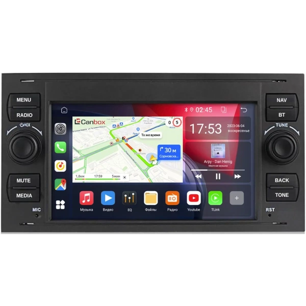 Штатная магнитола Canbox GT140b 2/32 7 дюймов для Ford Mondeo III 2003-2007 на Android 10 (IPS, DSP, CarPlay)