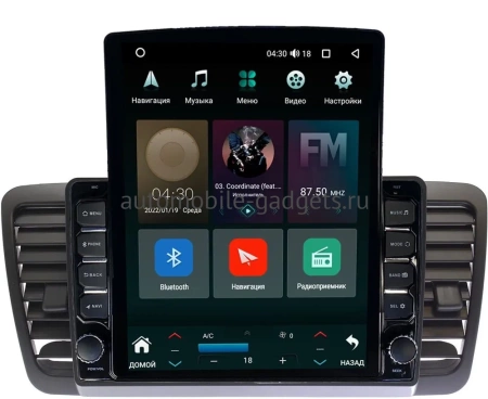 Штатная магнитола Canbox M-Line 5610-9351 для Subaru Legacy 4, Outback 3 2003-2009 (для авто без цветного дисплея, левый руль) на Android 10 (4G-SIM, 2/32, DSP, QLed, Tesla)