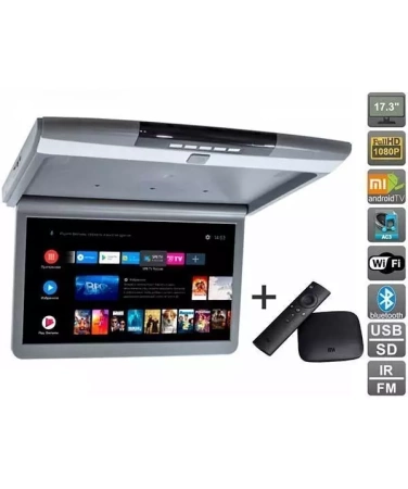 AVS1717MPP (серый) + Xiaomi Mi Box + AV1252DC Потолочный монитор на Android