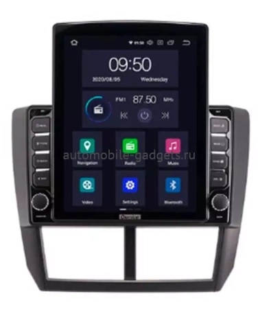Carmedia OL-9512-12-D ("Тесла-стиль") магнитола для Subaru Forester, Impreza III, XV (2008-2013) на Android 10 с 4GB  и DSP