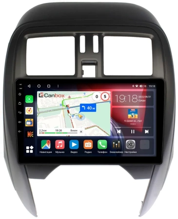 Штатная магнитола Canbox H-Line 3792-9-NI097N для Nissan March (K13) 2013-2024 на Android 10 (4G-SIM, 4/64, DSP, QLed)