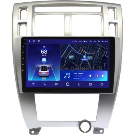 Штатное головное устройство Hyundai Tucson 2004-2010 (для авто с климат-контролем, серебренная) Teyes X1 WIFI 2/32 10 дюймов RM-10-HY166T на Android 8.1 (DSP, IPS, AHD)