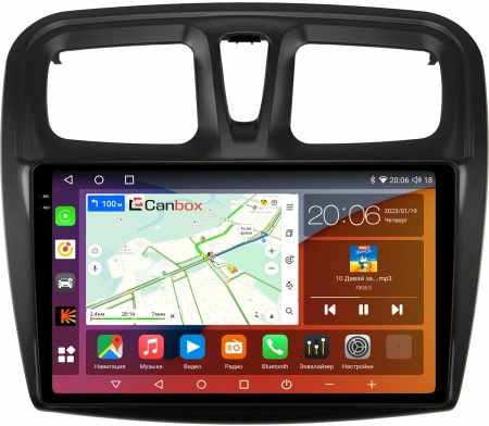Штатная магнитола Renault Logan 2, Sandero 2 (Stepway) 2012-2022 Canbox H-Line 2K 4180-9-3010 на Android 10 (4G-SIM, 4/32, DSP, QLed)
