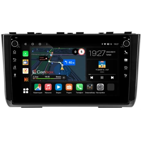 Штатная магнитола Hyundai Creta 2 2021-2024 (черная, глянцевая) Canbox M-Line 7825-10-2524 на Android 10 (4G-SIM, 2/32, DSP, QLed) С крутилками