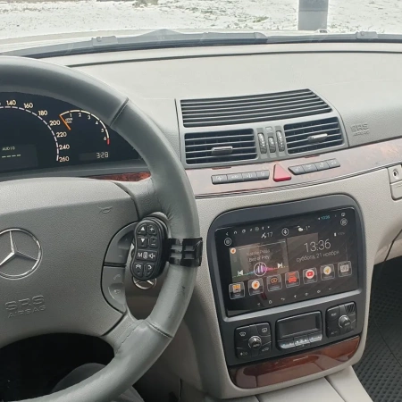 Штатная магнитола Mercedes S-klasse (w220) 1998-2005 Canbox EVO 2K 5814-9151 на Android 14 (4G-SIM, 4/64, DSP, QLed, AI, 360)