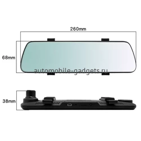 Roadgid Blick WIFI Видеорегистратор в зеркале c 2-я камерами