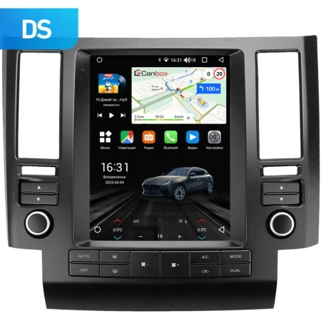 Штатное головное устройство Infiniti FX35 (S50), FX45 (S50) 2002-2006 Canbox M-Line (Tesla style) 9.7 дюймов 2/32 5620-1312-8 на Android 10 (4G-SIM, DSP, QLed)