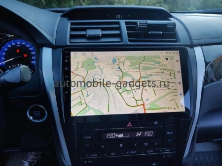 Штатная магнитола Canbox H-Line 3799-1027 для Toyota Camry XV55 2014-2018 (для авто с камерой, JBL) на Android 10 (4G-SIM, 4/64, DSP, QLed)