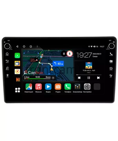 Штатная магнитола Ford Fiesta (Mk7) 2017-2024 Canbox M-Line 7805-10-2525 на Android 10 (4G-SIM, 2/32, DSP, QLed) С крутилками