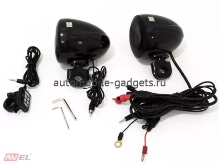 Аудиосистема для мотоцикла AVS350MPBL (AVS350MP черная)