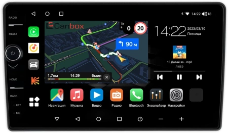 Штатная магнитола Kia Sorento 2002-2006 Canbox M-Line 7841-9-1450 Android 10 (4G-SIM, 4/64, DSP, QLed)