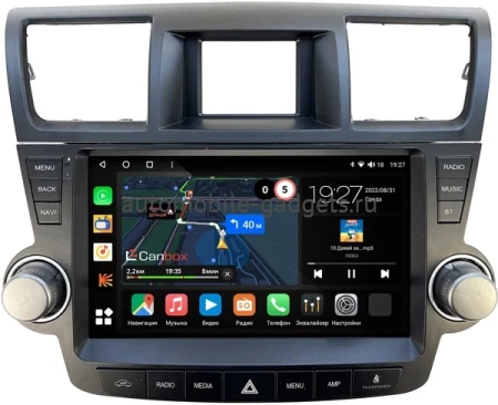Toyota Highlander 2 2007-2013 для авто с усилителем (Тип3) Canbox M-Line 4541-10-1179 на Android 10 (4G-SIM, 4/64, DSP, QLed)