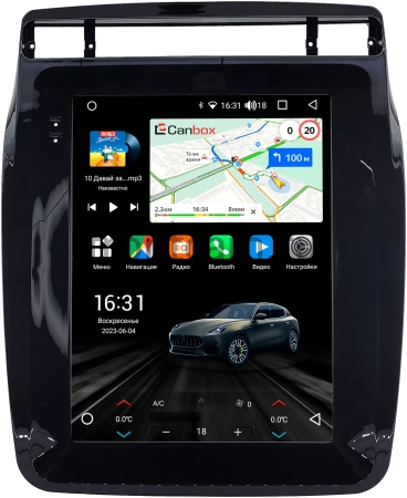 Штатное головное устройство Volkswagen Touareg 2 2010-2018 (глянцевая) Canbox (Tesla style) 9.7 дюймов 2/32 GT096-1312-119 на Android 10 (QLed, DSP, CarPlay)