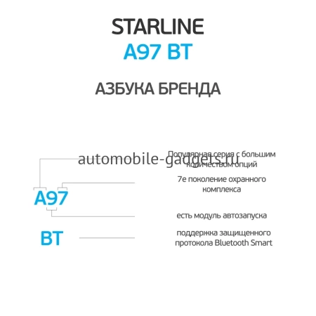 Сигнализация с автозапуском StarLine A97 со встроенным 3CAN+4LIN интерфейсом Сигнализация с автозапуском StarLine A97 со встроенным 3CAN+4LIN интерфейсом