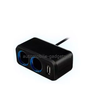 Разветвитель Neoline SL-211 на 2 розетки 1 USB с кабелем Разветвитель Neoline SL-211 на 2 розетки 1 USB с кабелем