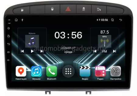 FarCar D083M штатная магнитола для Peugeot 308 (2008-2014) и 408 (2012+) на Android 13 c 2GB