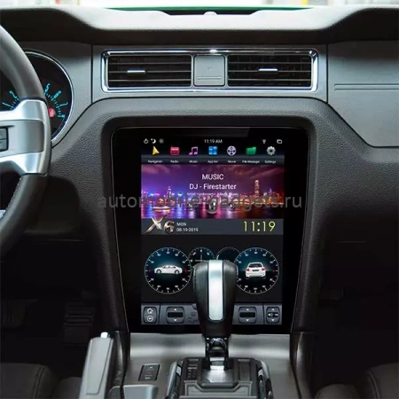Carmedia ZF-1258A-Q6 ("Тесла-стиль") штатная магнитола для Ford Mustang 2009-2013 (климат) на Android 11, 8GB, DSP, 4G