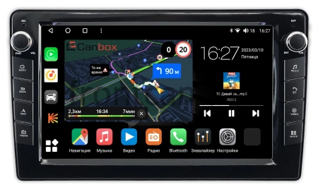 Штатная магнитола Toyota Harrier 3 (XU60) 2017-2020 Canbox M-Line 7825-10-2558 на Android 10 (4G-SIM, 2/32, DSP, QLed) С крутилками