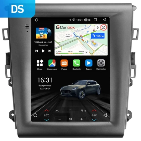 Штатное головное устройство Ford Mondeo 5 2014-2022, Fusion 2 (North America) 2012-2016 Canbox (Tesla style) 9.7 дюймов 2/32 GT096-1312-38 на Android 10 (QLed, DSP, CarPlay)