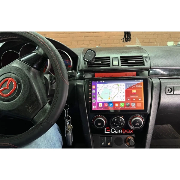 Штатная магнитола Mazda 3 (BK), Axela 2003-2009 Canbox EVO 5811-9032 на Android 14 (4G-SIM, 6/128, DSP, QLed, AI, 360)