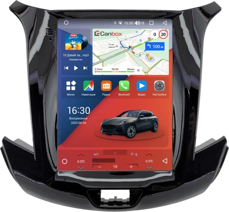 Chevrolet Cruze 2 2015-2019 (без усилителя) Canbox H-Line (Tesla style) 9.7 дюймов 4/32 5621-1312-146 на Android 10 (4G-SIM, DSP, QLed)