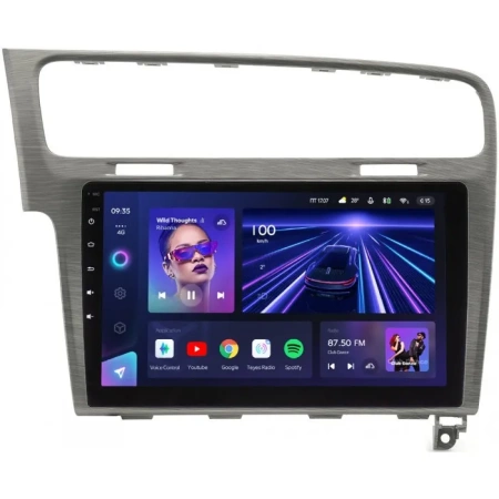 Штатное головное устройство Volkswagen Golf 7 2012-2020 (серая) Teyes SPRO PLUS 4/32 10 дюймов RM-10-048 на Android 10 (4G-SIM, DSP, IPS)
