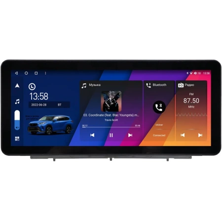 Штатная магнитола Ford Focus 4 2018-2024 12.3 дюйма Canbox M-Line 7710-0290 на Android 10 (4G-SIM, 2/32, DSP, QLed) Audi Style