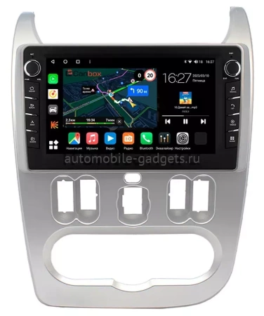 Штатная магнитола Renault Logan, Sandero 2009-2015 Canbox M-Line 7831-9181 Android 10 (4G-SIM, 2/32, DSP, IPS) С крутилками