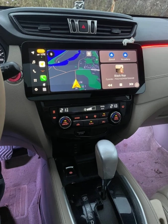 Штатная магнитола Nissan Qashqai 2, X-Trail (T32) 2013-2022 (авто с климат-контролем) 12.3 дюйма Canbox H-Line 7862-1009/1010 на Android 10 (4G-SIM, 6/128, DSP, QLed) Mercedes Style
