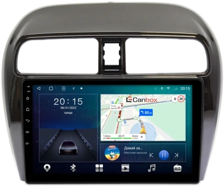 Mitsubishi Mirage 6 2012-2024 Canbox L-Line 4296-9-129 на Android 10 (4G-SIM, 6/128, TS18, DSP, QLed)
