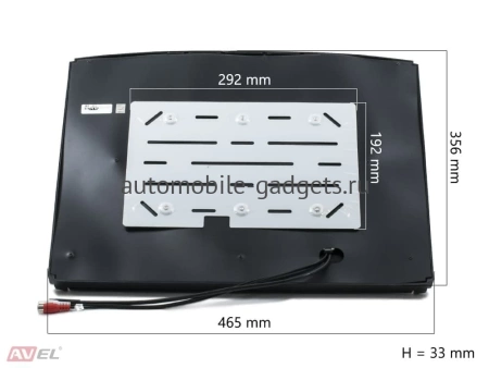 Потолочный монитор AVEL AVS1717MBL (черный) 17,3" со встроенным Full HD медиаплеером 