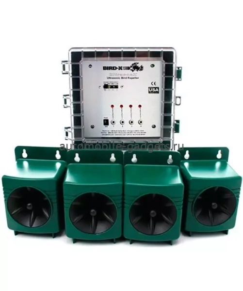 Промышленный ультразвуковой отпугиватель птиц "Ultrason X" с 4 выносными динамиками