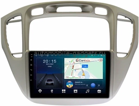 Toyota Highlander (U20), Kluger (XU20) 2000-2007 (серебро, для авто без монитора) Canbox H-Line 3792-9-409 на Android 10 (4G-SIM, 4/64, DSP, QLed)