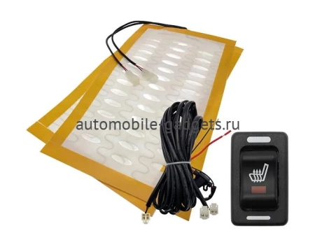 Комплект подогрева одного сидения с прямоугольной кнопкой Ksize ZG2