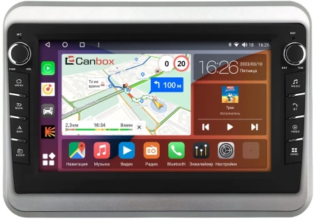Штатная магнитола Canbox H-Line 7834-9-1739 для Suzuki Spacia 2 2017-2024 на Android 10 (4G-SIM, 6/128, DSP, IPS) С крутилками