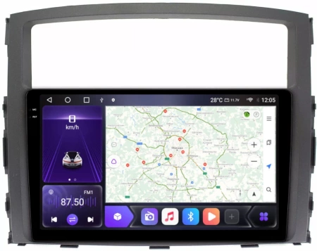 Carmedia OL-9566-Q-2K Штатная магнитола для Mitsubishi Pajero IV (2006+), Montero, Shogun на Android 12 c 6GB, DSP, 4G