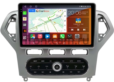 Ford Mondeo 4 2006-2010 (серебро, Тип 2) Canbox H-Line 2K 4185-10-2186 встроенный климат на Android 10 (4G-SIM, 6/128, DSP, QLed)