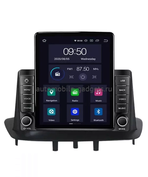 Carmedia OL-9997-12-D ("Тесла-стиль") магнитола для Renault Megane 2009+, Fluence 2010+ на Android 10 с 4Гб и DSP