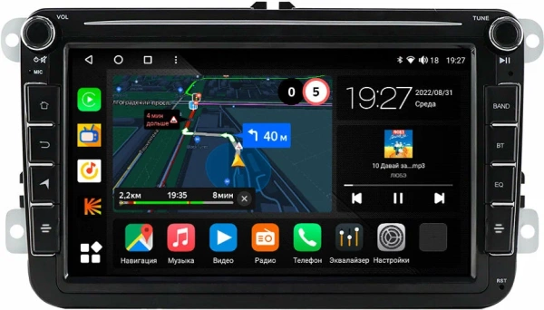 Штатная магнитола Volkswagen Eos 2006-2015 Canbox M-Line 7401-2/32 Android 10 (4G-SIM, DSP)
