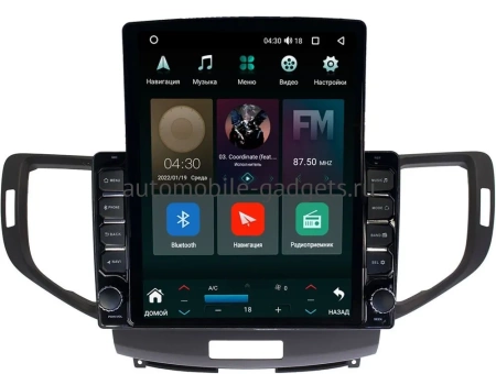 Штатная магнитола Canbox M-Line 5610-9-1358 для Honda Accord 8 2007-2015 на Android 10 (4G-SIM, 2/32, DSP, QLed, Tesla)