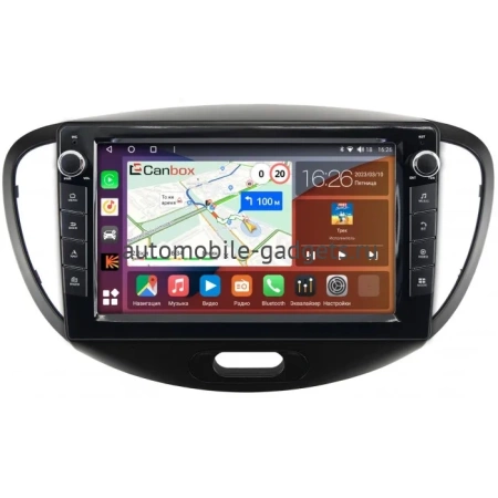 Штатная магнитола Hyundai i10 2007-2013 Canbox H-Line 7822-9-143 на Android 10 (4G-SIM, 4/32, DSP, IPS) С крутилками