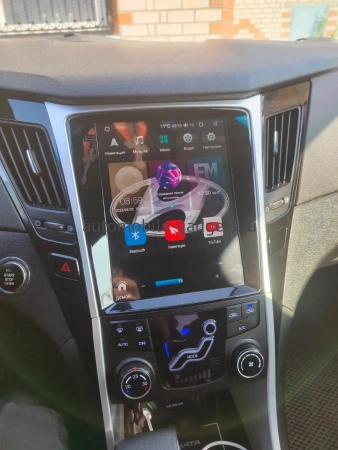 Штатное головное устройство Hyundai Sonata 6 (YF) 2009-2014 Canbox H-Line (Tesla style) 9.7 дюймов 4/32 5621-1312-130 на Android 10 (4G-SIM, DSP, QLed)