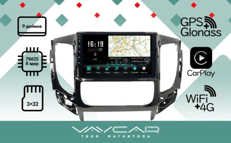 Магнитола Vaycar 09V3 для MITSUBISHI L200 2015-2018 Климат (Андроид, 3+32Гб)