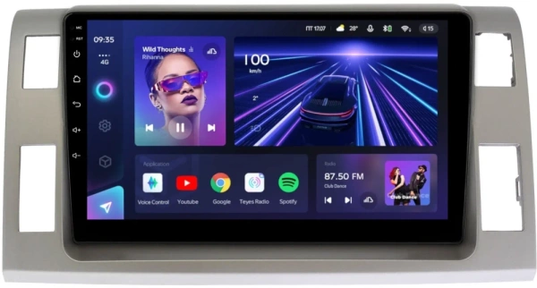 Штатное головное устройство Teyes CC2L PLUS 1/16 10 дюймов RM-10-1129 для Toyota Estima 3 2006-2016, Previa 3 (XR50) 2006-2019 (серебристая, правый руль) на Android 8.1 (DSP, IPS, AHD)